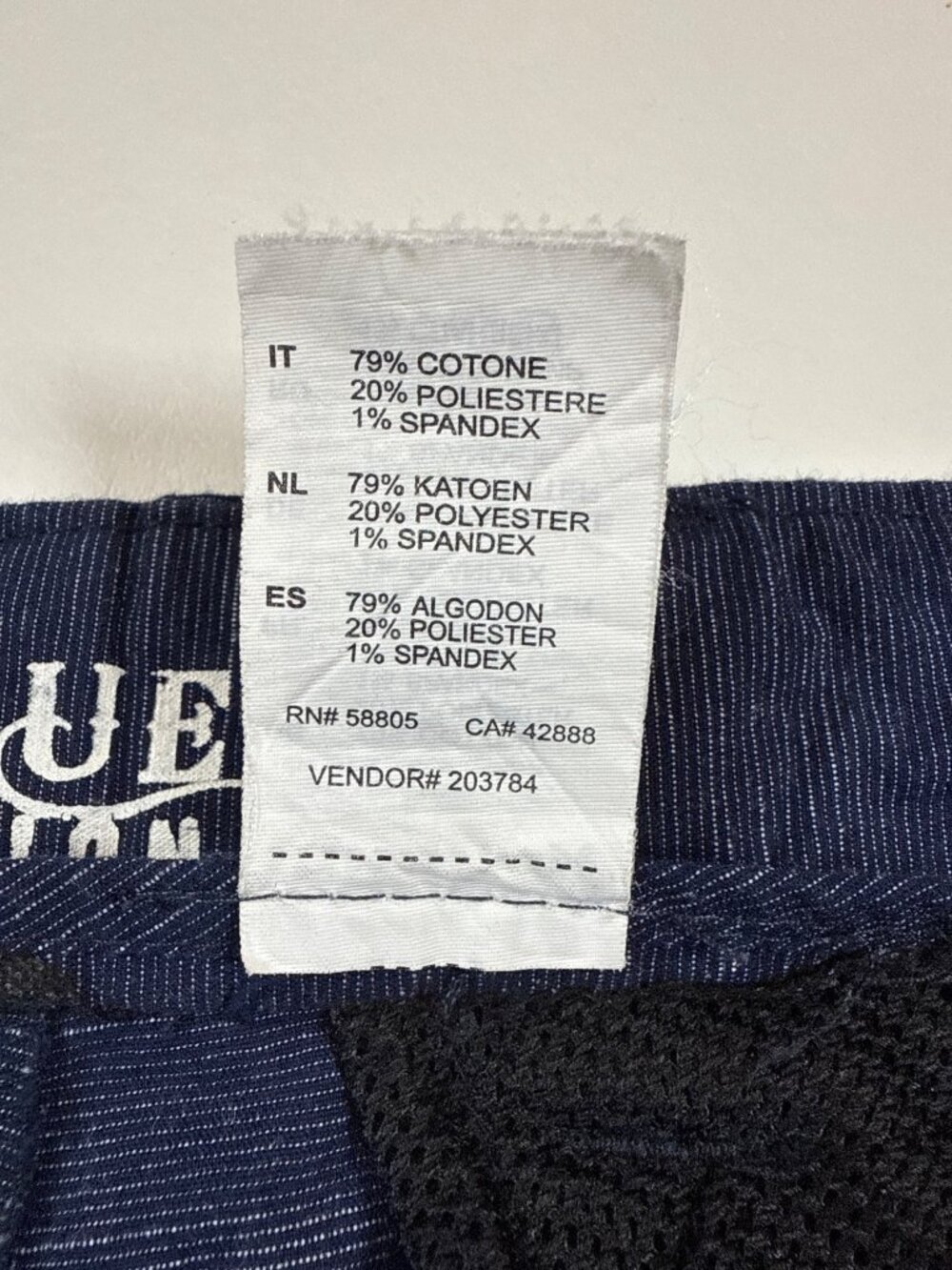 True Nation Mens Blue Cargo Shorts Button-Zip Front Size 44 (BB651) - Picture 8 of 8